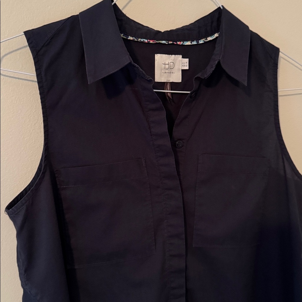 Anthropologie HD in Paris Sleeveless Hi-Lo Blouse - Picture 3 of 8